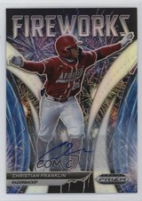 2021 Panini Prizm Draft Picks Fireworks Silver Christian Franklin Auto 02ss