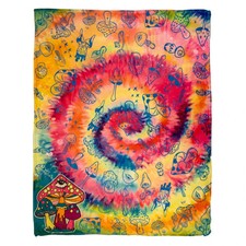 Mushroom Tie-Dye 50x60in Soft Plush Bed Sofa ...