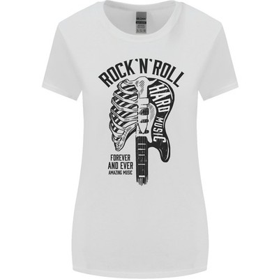 Gildan Rock N Roll Forever and Ever Damen T-Shirt Slim Fit Crew Neck