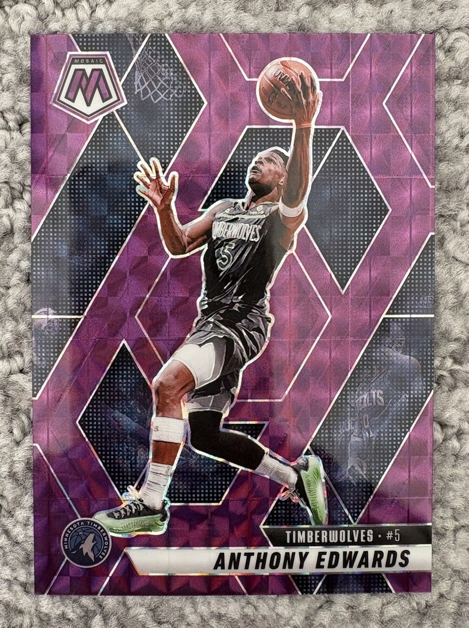 2024-25 Panini Mosaic - Anthony Edwards #36 Purple Mosaic Prizm /99