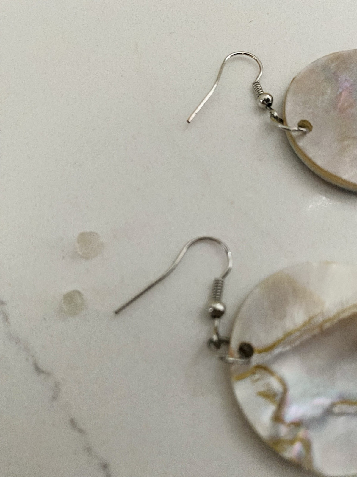 Peacock Feather Shell Dangle Earrings Colorful Na… - image 10