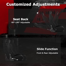 Zootopo Racing Seat With Adjustable Double Slide For Racing Simulator Cockpit