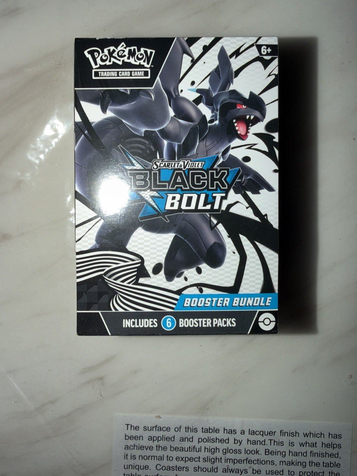 Pokemon Black Bolt Booster Bundle 6 Packs, English, Sealed