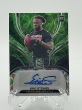 2021 Panini Spectra - Rookie Autographs Eric Stokes #253 Neon Green Prizm /35...