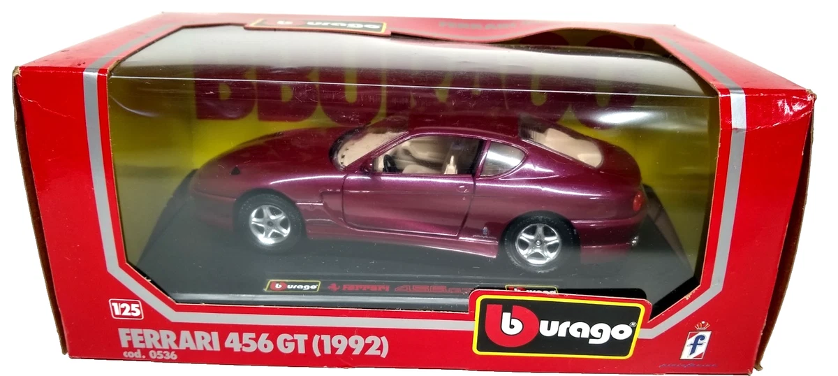 Burago 1/24 Ferrari 456 GT – Miniature Diecast Rouge, Collection, échelle 1:24