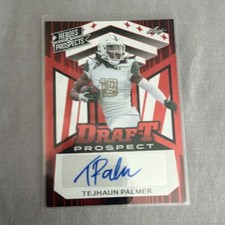 2024 Leaf Heroes & Prospects Tejhaun Palmer Rookie Auto Red /15 Football
