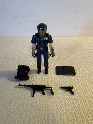 #ad 1998 Gi Joe 3.75quot; Cobra Trooper Figure Blue Gold Viper Complete $25.59