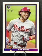 2021 Bowman Transcendent VIP Party Alec Bohm 1991 Redux Phillies /50 ABV-1991 RC