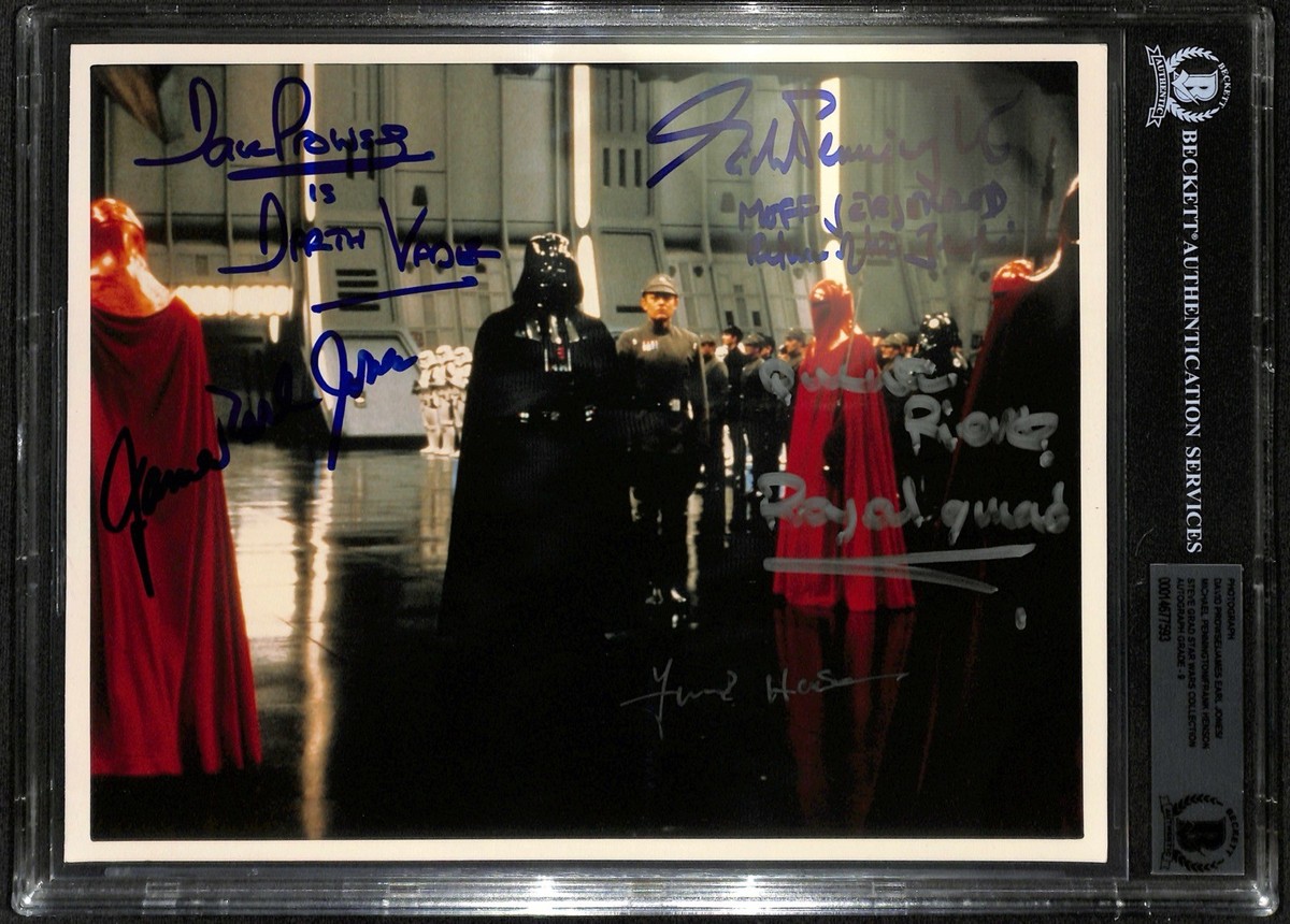 Star Wars: Return of the Jedi 8x10 Cast Signed 5x Vader Death Star