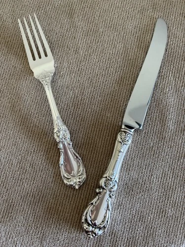reed and barton burgundy sterling youth fork an knife