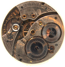 1917 WALTHAM POCKET WATCH MOVEMENT 21384176 GRADE 225 12s 17j PT
