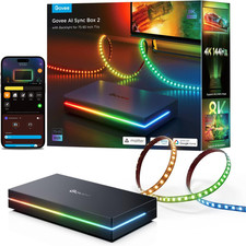 Govee HDMI 2.1 AI Sync Box 2, 8K/4K 144Hz, RGBWIC for 75-85 Inch Tvs