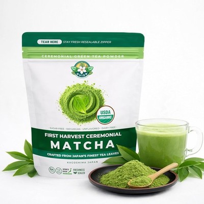 Kagoshima Matcha Powder   USDA Organic Ceremonial Grade, First Harvest 4.5 oz