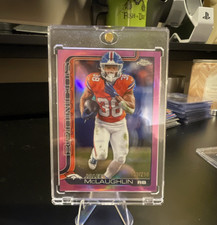 2025 Topps Chrome Jaleel McLaughlin Pink Refractor Rookie /250 Denver Broncos
