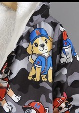 Boys  Hooded Sweatshirt With Fleece Lining Featuring Several Dog Prints New