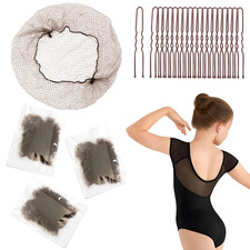 80Pcs Brown Hair Nets for Buns-Invisible Hairnets for Dance Buns with Bobby Pins