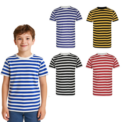 Kinder Unisex Mode Streifen T-Shirts Freizeit/Party Kleidung Sommer T-Shirt Tops