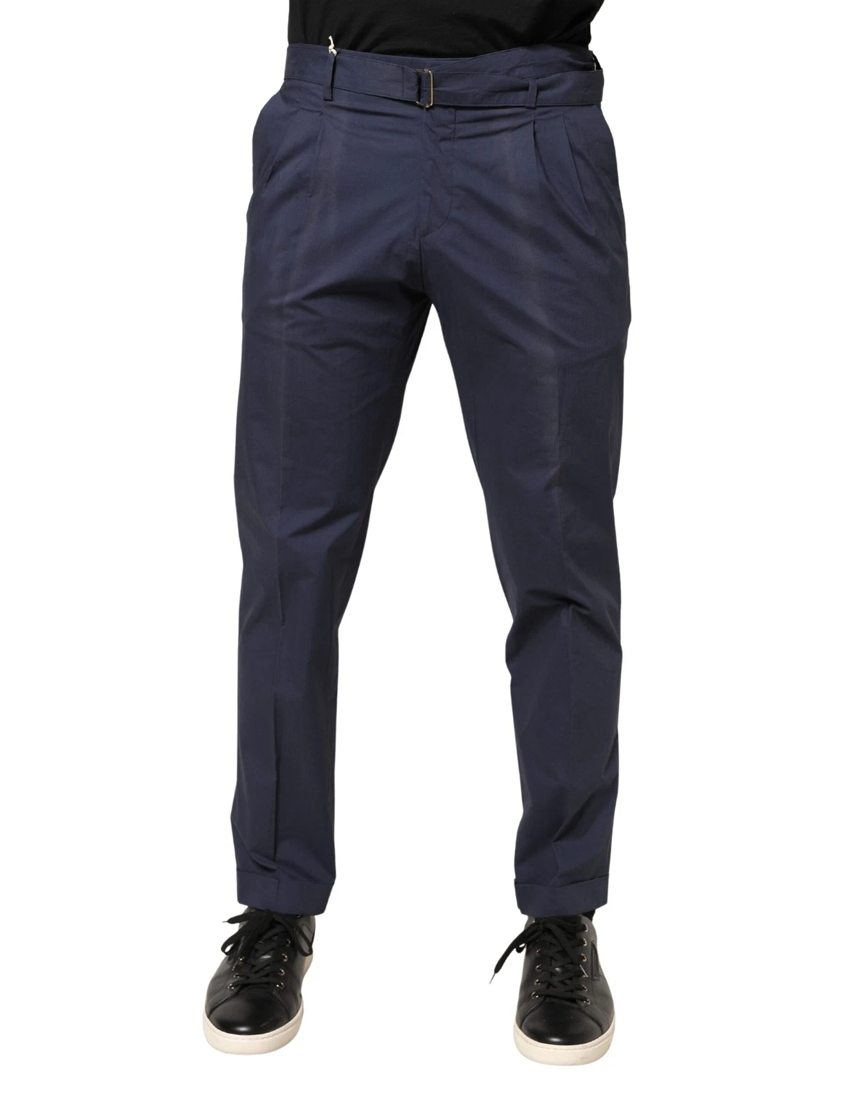 Briglia 1949 DarkBlue Wool Straight Formal Dress Trouser Men's Pants