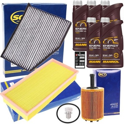 INSPEKATIONS-PAKET + MOTORÖL 5W-30 passend für VW TOURAN PASSAT GOLF 5 6 AUDI A3
