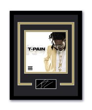 T-Pain Autographed S11x14 Framed Photo Rappa Ternt Sanga Rap Hip-Hop R&B ACOA