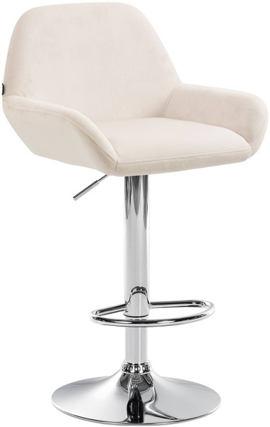 Barhocker Braga Samt Chrom Creme-image