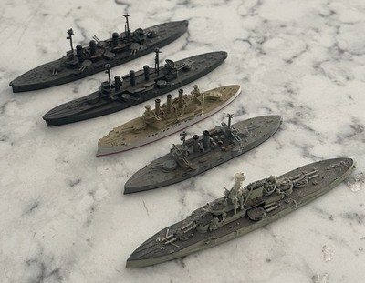 Lot 5 Navis 1/1250 Metal Model Battleships Maine Goliath Aki Ibuki Minas Gerais