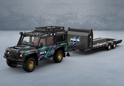 LAND ROVER 113 Defender + Trailer  - HKS - Time Micro 1:64