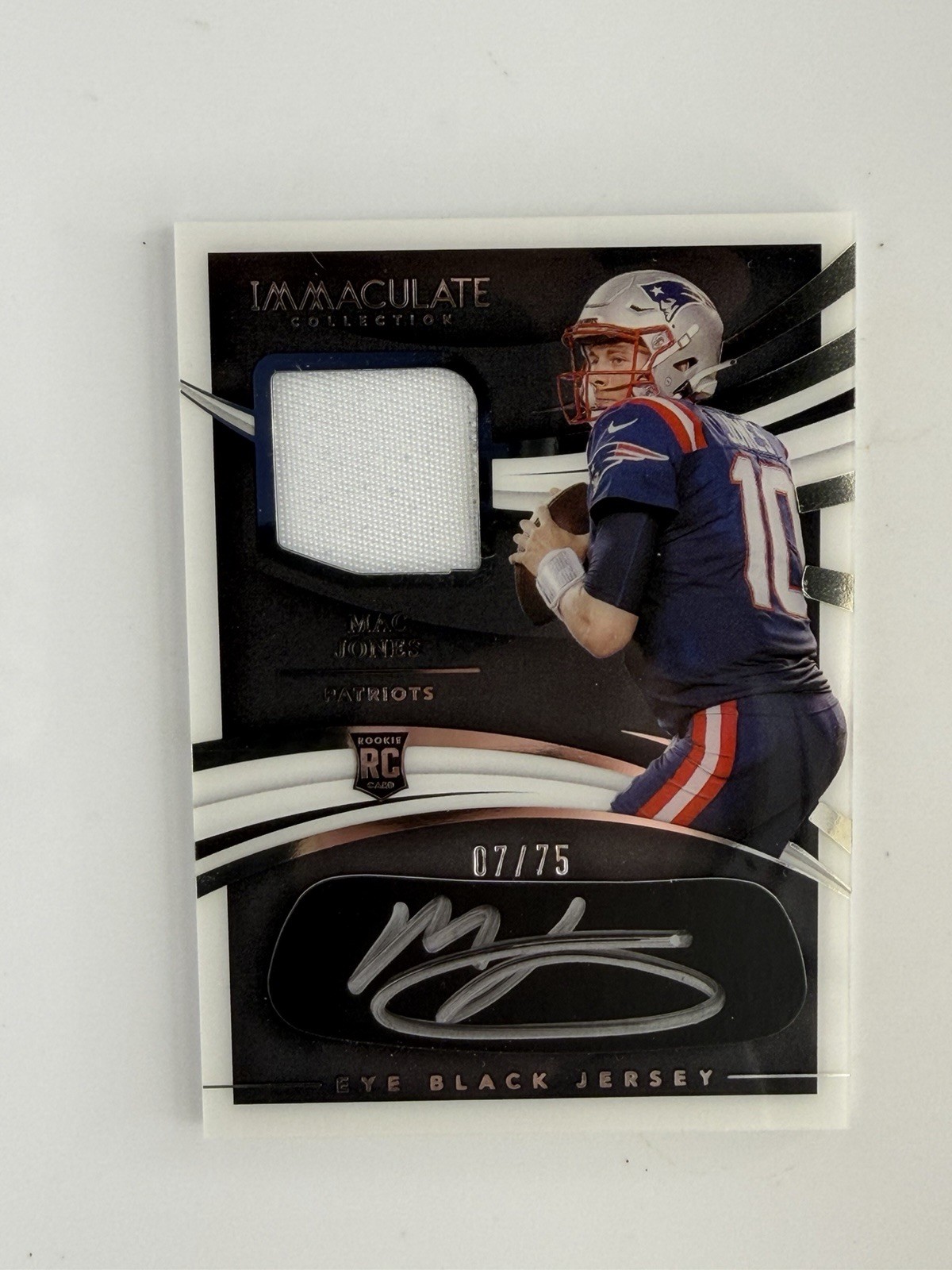 /75 MAC JONES 2021 PANINI IMMACULATE ROOKIE EYE BLACK JERSEY AUTO #REB-MJ RC🔥