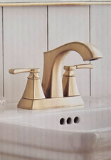 Allen  Roth Chesler Gold Bathroom Faucet 3 Hole Installation With Pop-up Drain