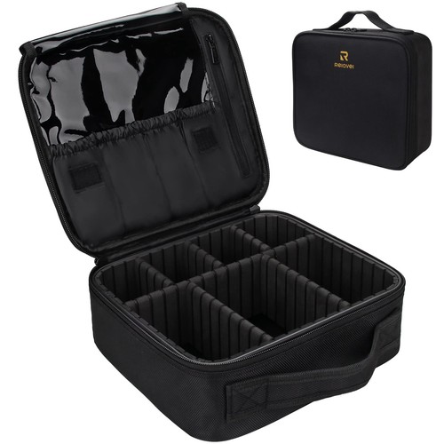 Relavel Travel Makeup Train Case Makeup Cosmetic Case Organizer Portable Arti...