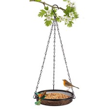 Hanging Bird Feeder  Tray - Metal Mesh Platform, Perfect for Attracting Birds