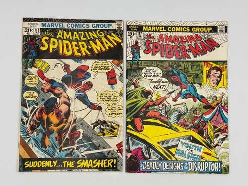 Amazing Spider-Man #116, #117 John Romita Sr. Art Marvel Comics 1973 VG/FN