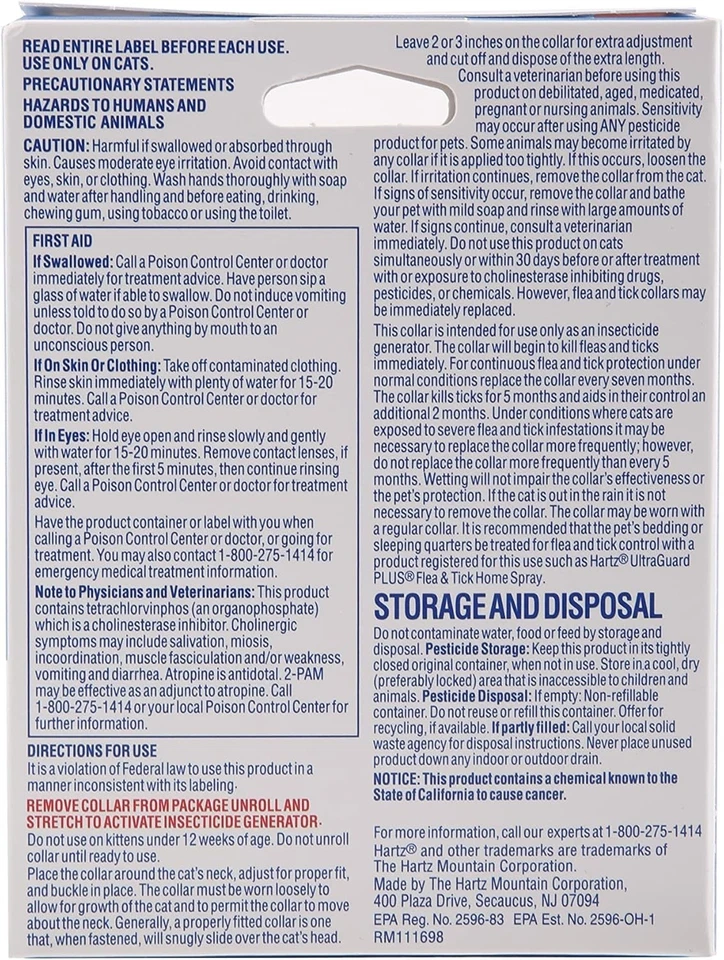 Hartz UltraGuard跳蚤蜱项圈适用于猫和小猫 — 第 4/4 张图片