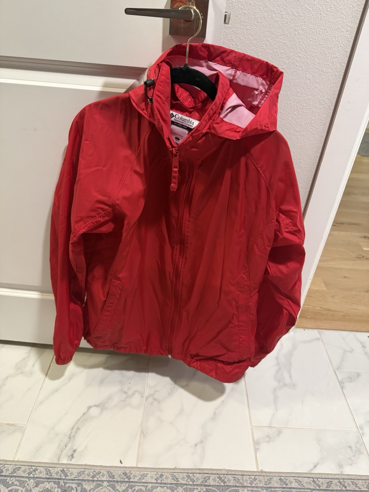 Columbia Red Rain Jacket And Windbreaker Women’s Size Large