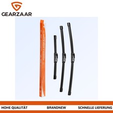 Scheibenwischer Satz Passt für VW Lupo 6X / 6E 1998-2003 Schwarz 3-tlg ABS Gummi