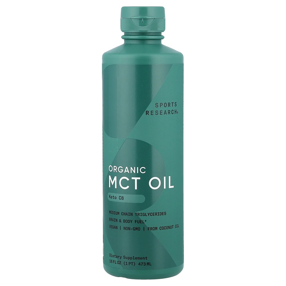 Organic MCT Oil, Keto C8, 16 fl oz (473 ml)