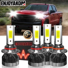For Chevrolet Silverado 2500 1999-2004 Front LED Headlight Bulb Combo Hi Lo Beam