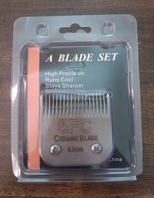 5FC 6.3mm Ceramic Clipper Blade High Precision Fits Wahl Andis Oster Moser LB