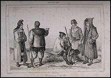 SARDEGNA: COSTUMI SARDI.Inc/Acc.Le Chevalier.1835.