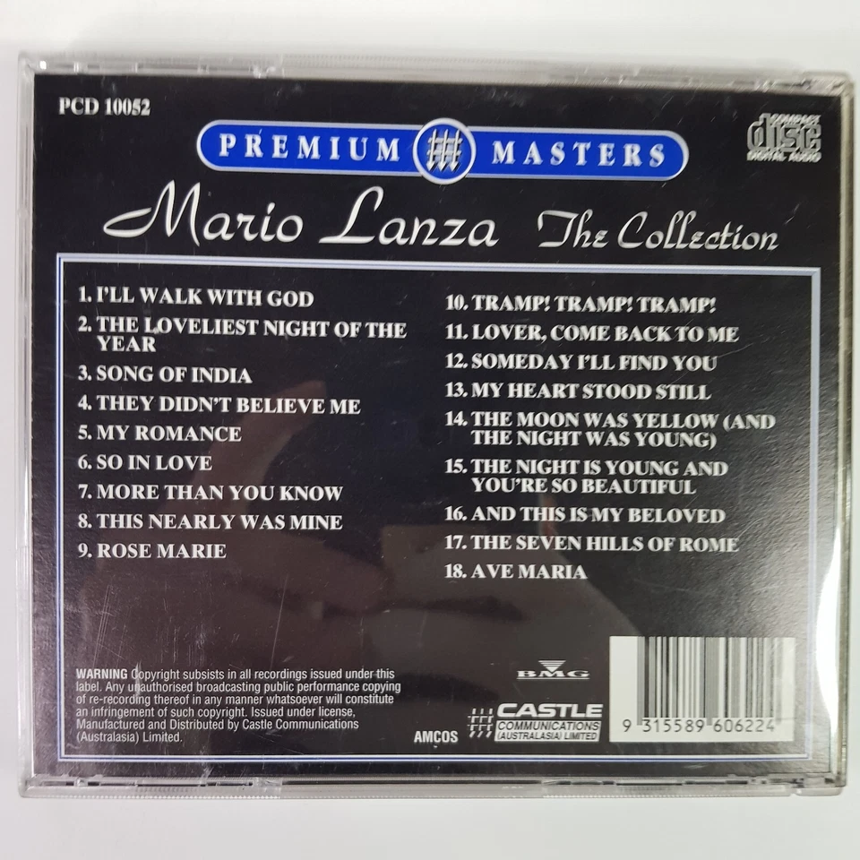 Mario Lanza The Collection I'll Walk With God Song Of India Roae Marie CD - Image 3 of 4