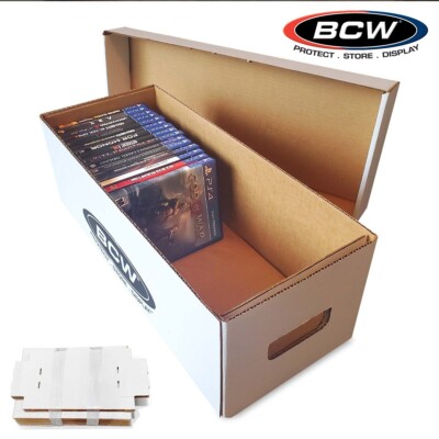 10 Media Storage Boxes Holds DVD Video Games PS XBOX Manga Durable Cardboard BCW