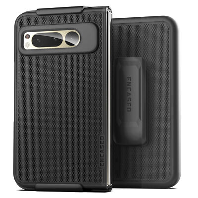 Google Pixel Fold Belt Clip Case, Slim Case with Holster (Black)