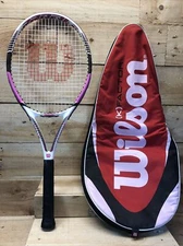 Wilson Profile Boost 110 Tennis Racquet Grip 4 1/8" pink/white Excellent