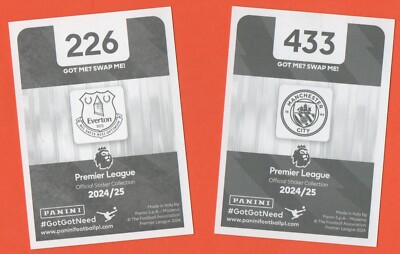 Panini Premier League 2025 Album Sticker 226-433 [Dropdown-Box-Liste-Auswählen]