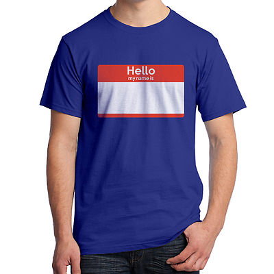 Hello My Name is T-Shirt Name Tag You can write your own Name on