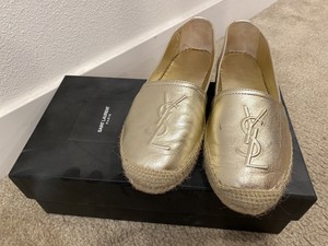 ysl espadrilles gold