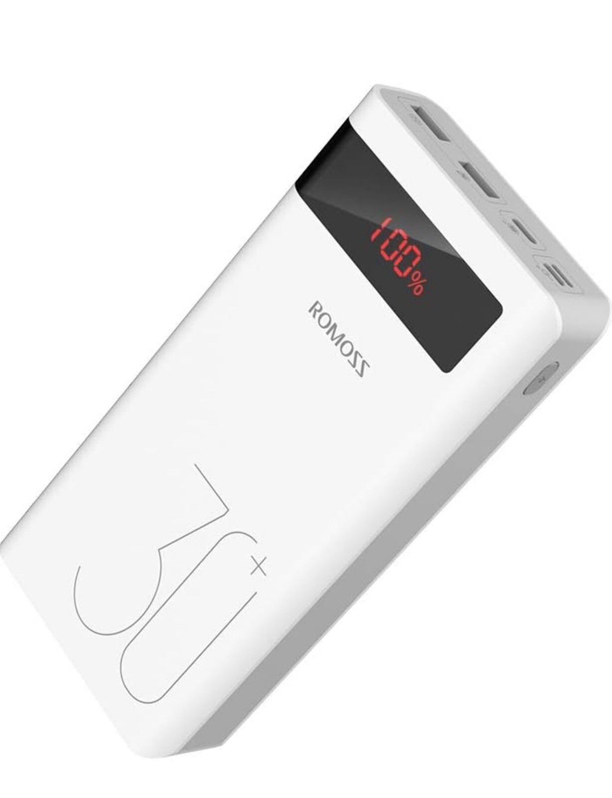 ROMOSS Power Bank 30000mAh QC3.0 Type C PD 18W Dual USB Portable Phone