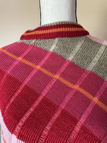 ECHO Knit Colorful Asymmetrical Shawl Wrap Poncho Multicolor One Size 28x28” - Picture 6 of 9