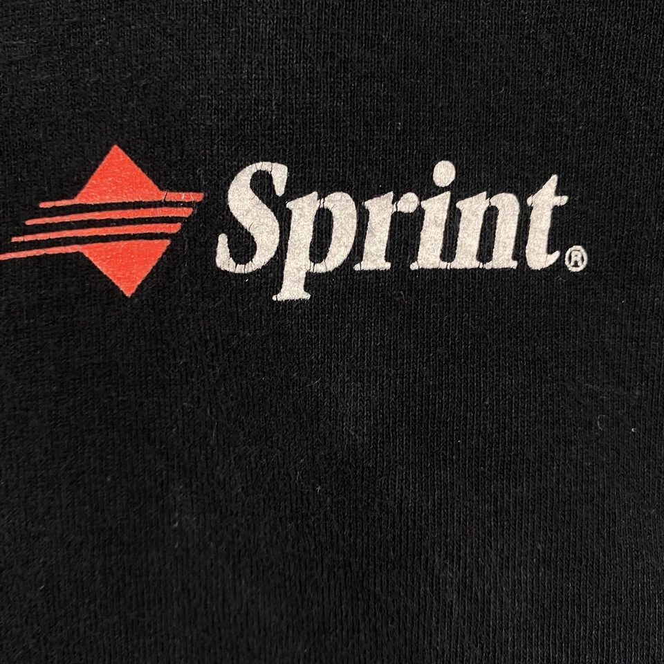 Vintage Sprint T Shirt High Speed Internet Black Long Sleeve XL Y2K 2000s Phone - Imagem 4 de 4