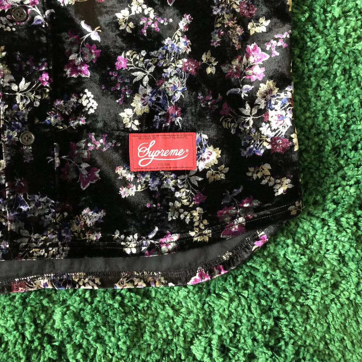 Supreme Floral Baseball Jersey Black